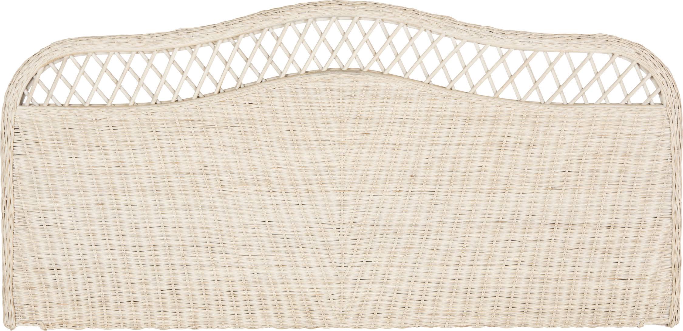 Sephina Rattan Headboard - King - White Washed - Safavieh