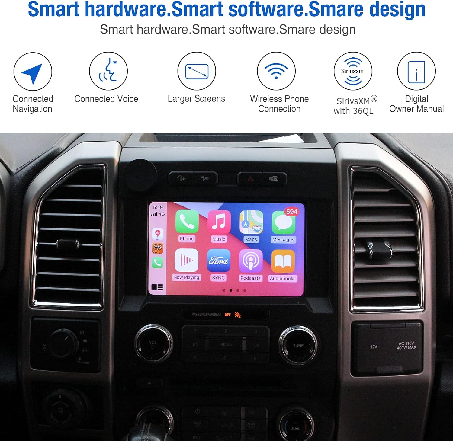 2021 Sync 2 to Sync 3 Upgrade kit,Compatible Ford F-150 Lincoln,SYNC3.4 MyFord Touch/Support Carplay,USB hub,APIM Module -8 inches,Shipped from The U.S