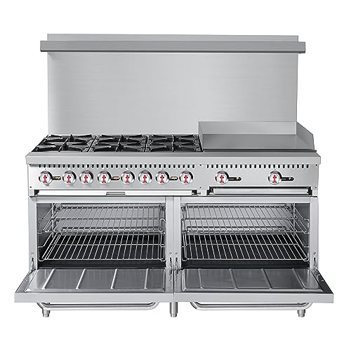 KoolMore 60 in. 6 Burner Commercial Range with 24 in. Griddle