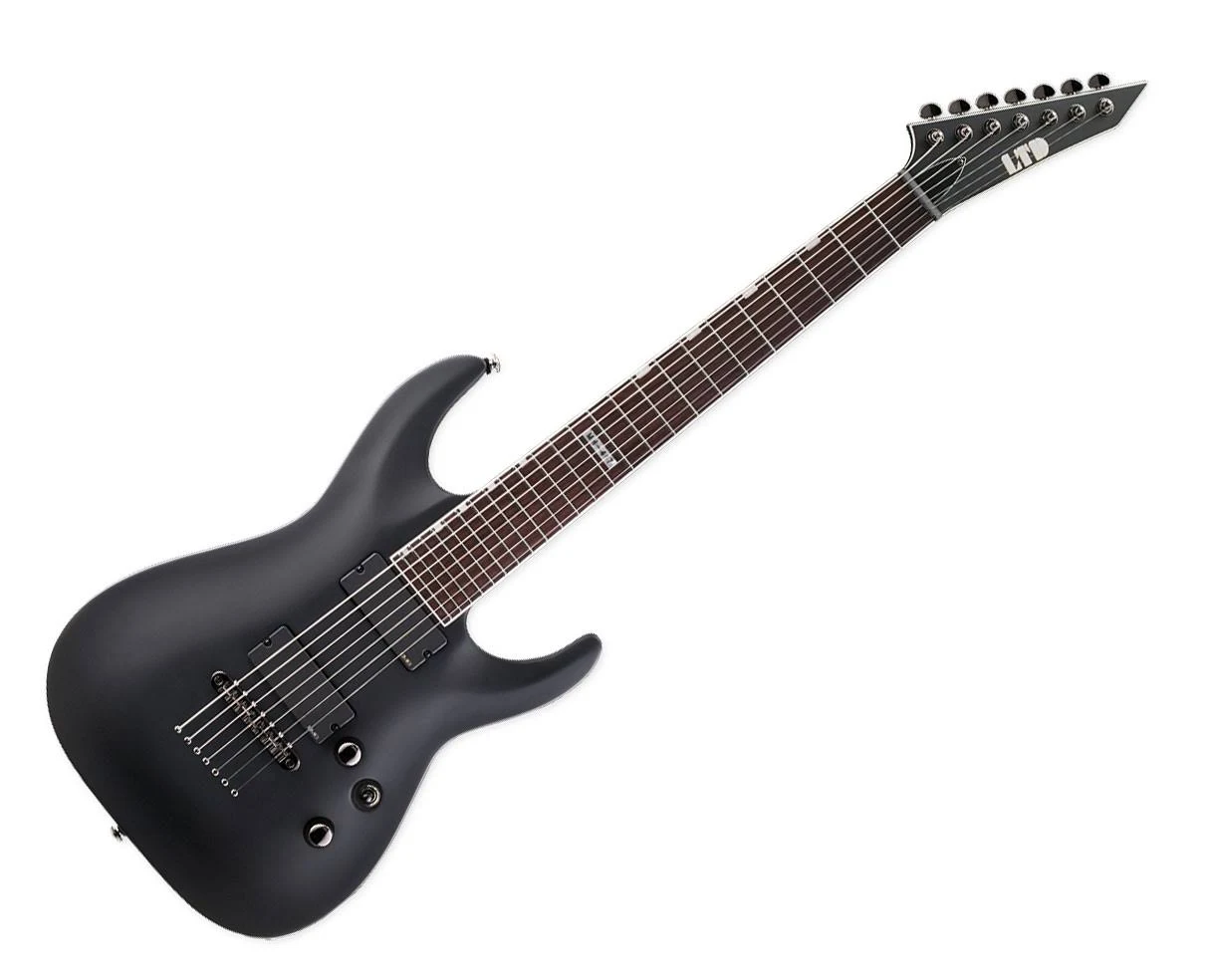 ESP Ltd MH-417 7-String Electric Guitar - Black Satin