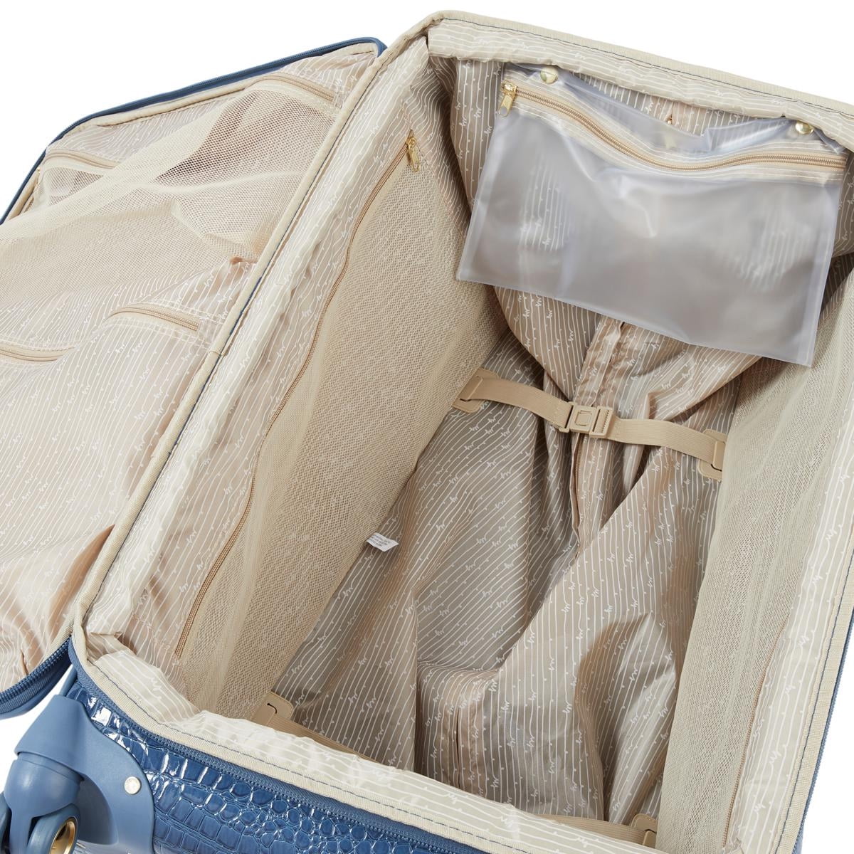 Samantha Brown Luggage Embossed Croco Wheeled Upright Suitcase