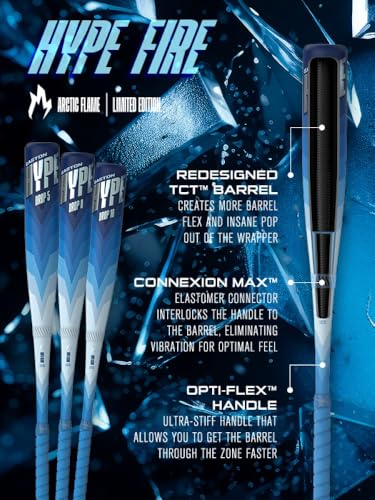 Easton | Hype FIRE Baseball Bat | USSSA | -5/-8/-10 Drop | 2 3/4" Barrel | 2 Pc. Composite