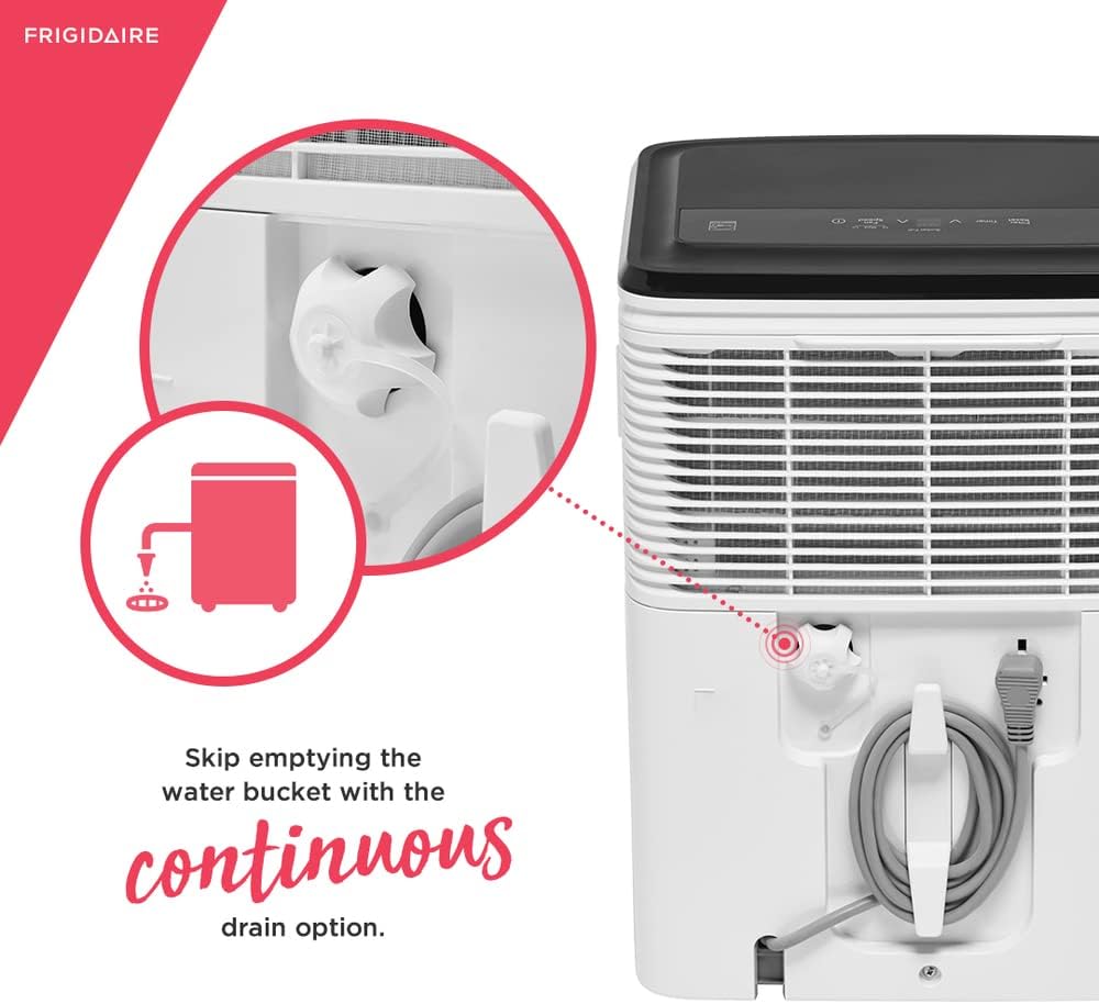Frigidaire Dehumidifier, High Humidity 50 Pint Capacity, in White