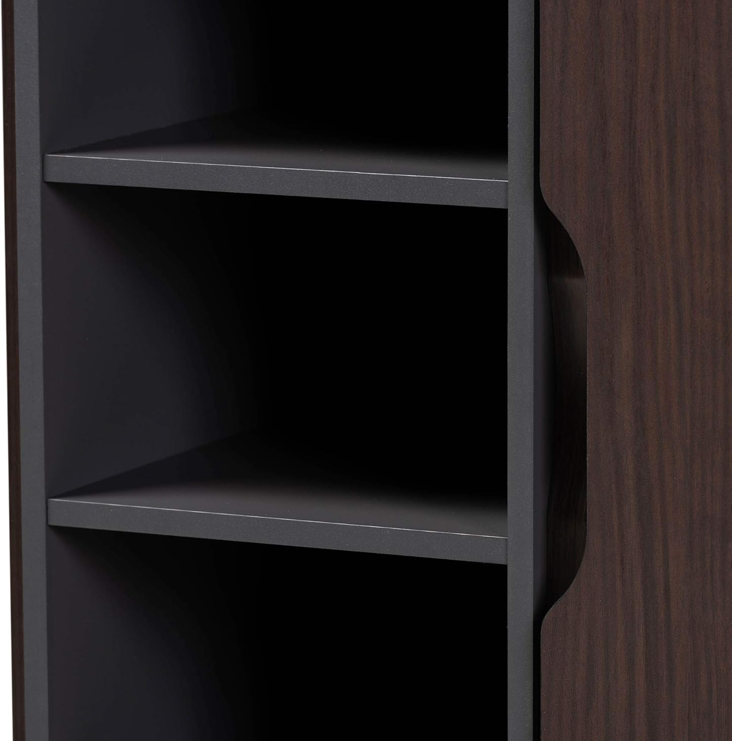 Baxton Studio Shoe Racks, Dark Brown/Grey