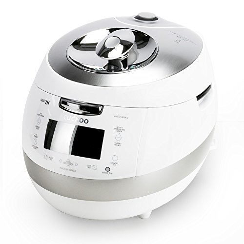 CUCKOO CRP-AHSS1009FN | 10-Cup (Uncooked) Induction Heating Pressure Rice Cooker | 17 Menu Options, Auto-Clean, Energy Saving Mode, Stainless Steel Inner Pot, Made in Korea | White