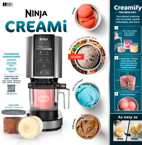 Ninja™ CREAMi™, Ice Cream Maker, 5 One-Touch Programs