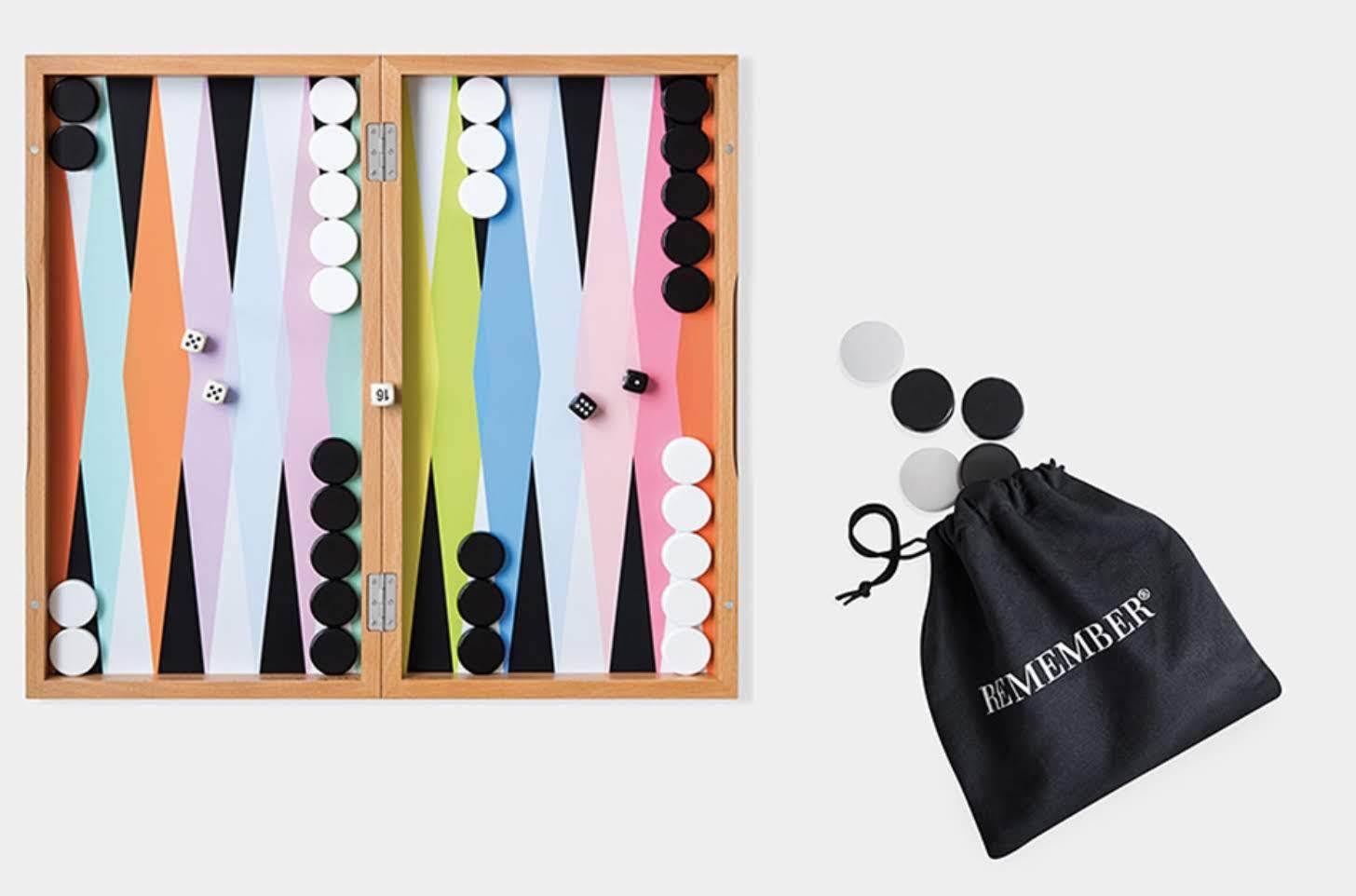 Moma Color Play Backgammon Set
