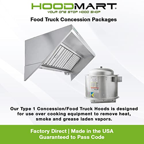 Concession Trailer Hood System with Fire Suppression