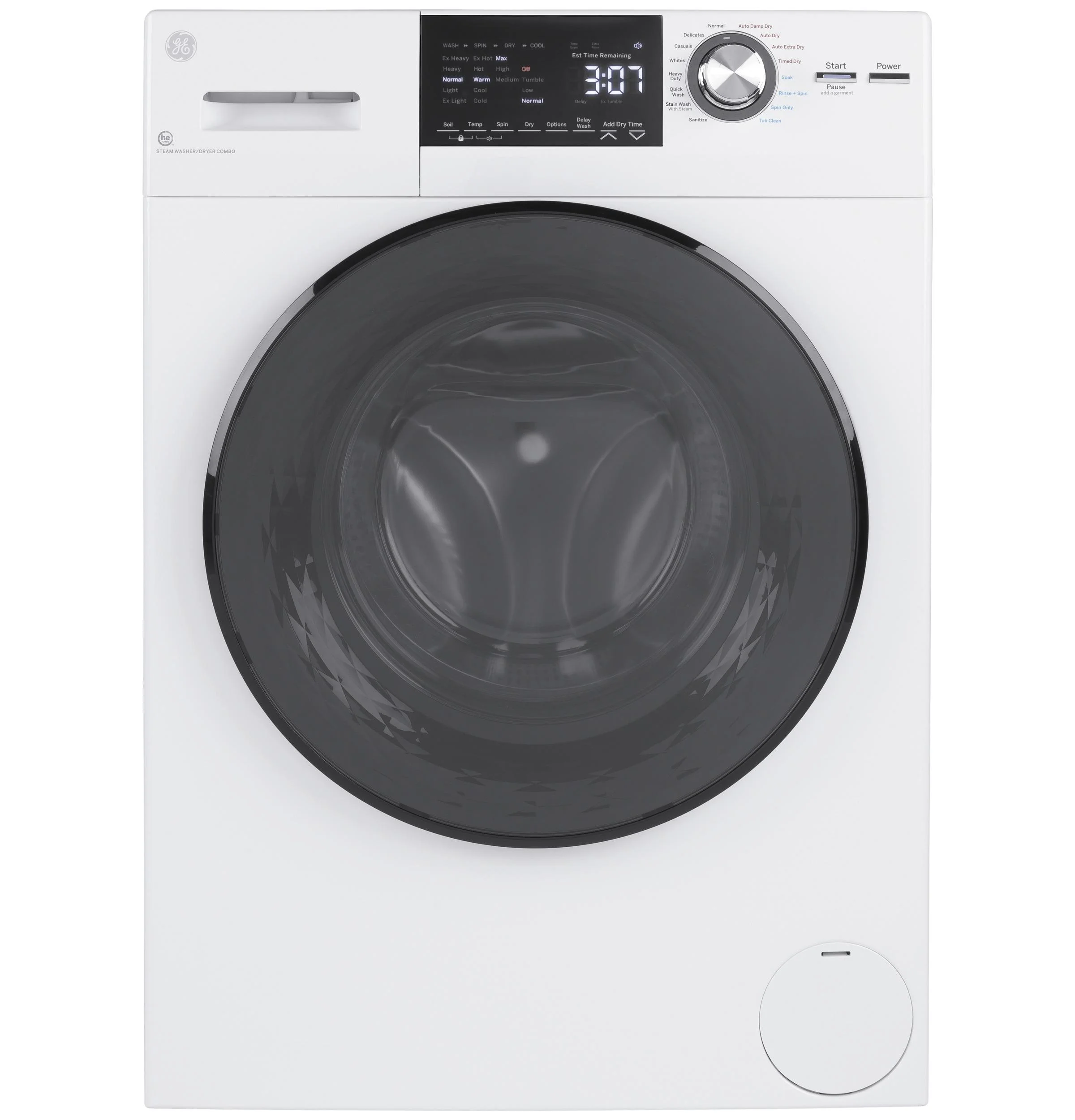 Ge Gfq14es 24" Wide 2.4 Cu. Ft. Capacity Front Load Washer / Condenser Dryer Combo - White