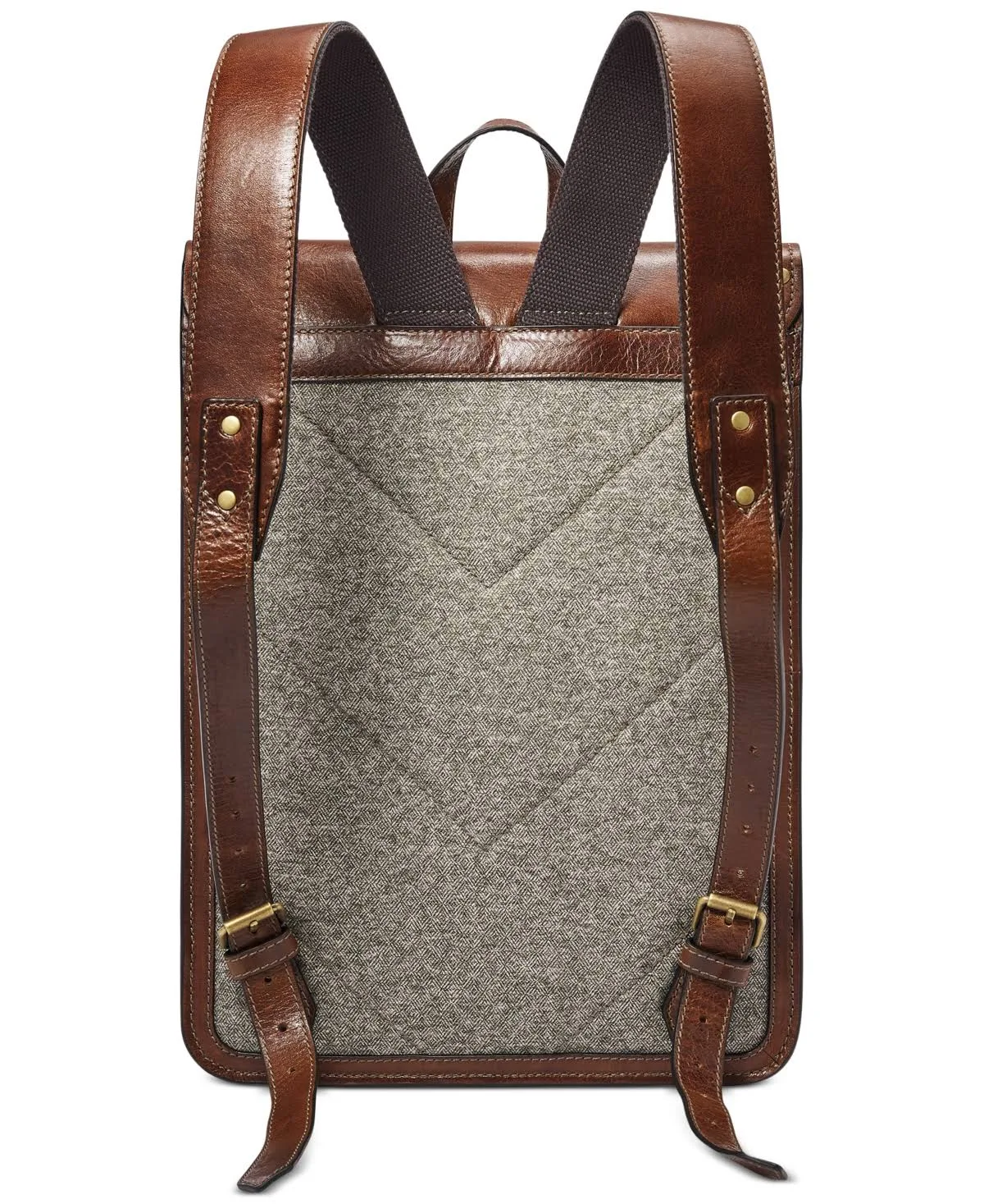 Fossil Men&s Greenville Leather Rucksack - Cognac