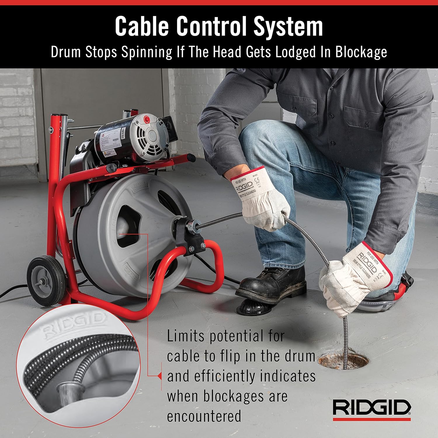 RIDGID 52363 K-400 Drain Cleaner, Grey