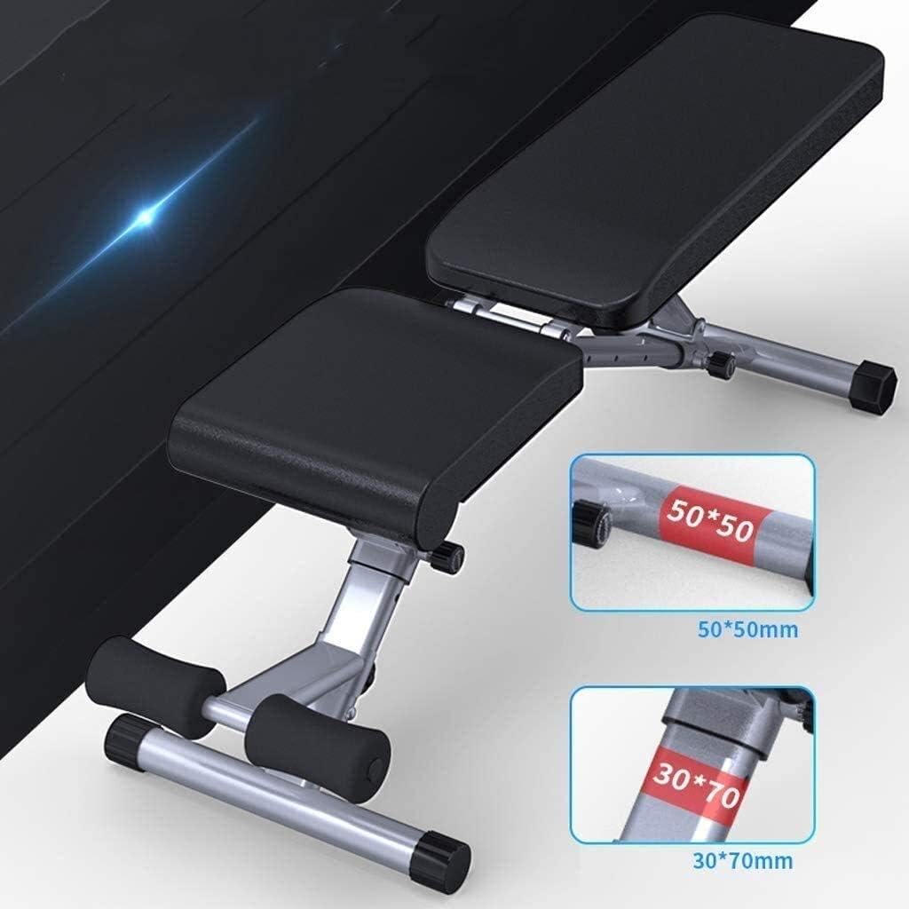 Adjustable Weight Bench Utility Gym Bench Strength Training Sit Up Bench Flat/Incline/Decline Exercise Utility Bench for Home Gym Black