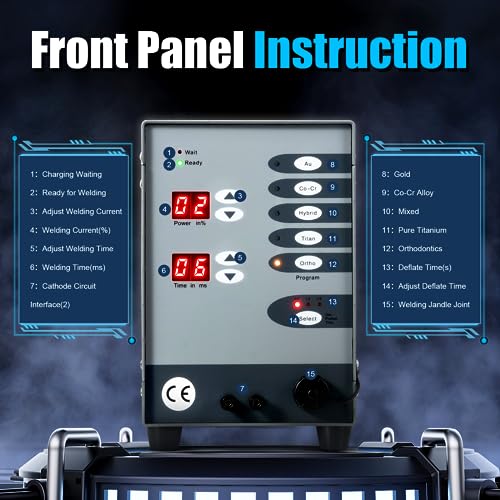 Jewelry Spot Welder Machine, 110V Portable Pulse Sparkle Spot Welder, 600W 80A Electric Spot Welder with Foot Pedal, Adjustable Permanent Jewelry Welder Kit for Rapid Welding of Gold Silver Iron