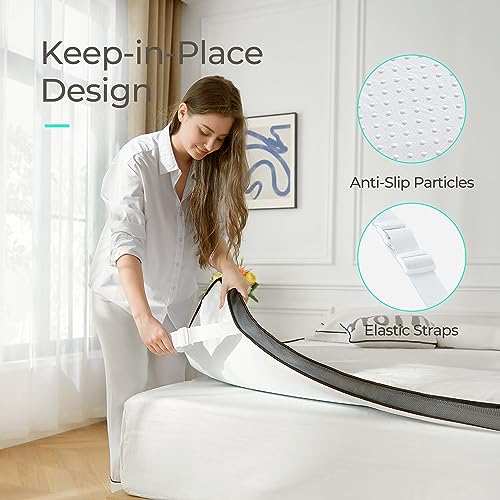 LINSY LIVING Full Mattresses Toppers 3 Inches, Gel Memory Foam Mattress Topper, Cooling Mattress Topper with Ventilated Design, Removable and Washable Cover, No-Slip Design, Bed Topper Full Size