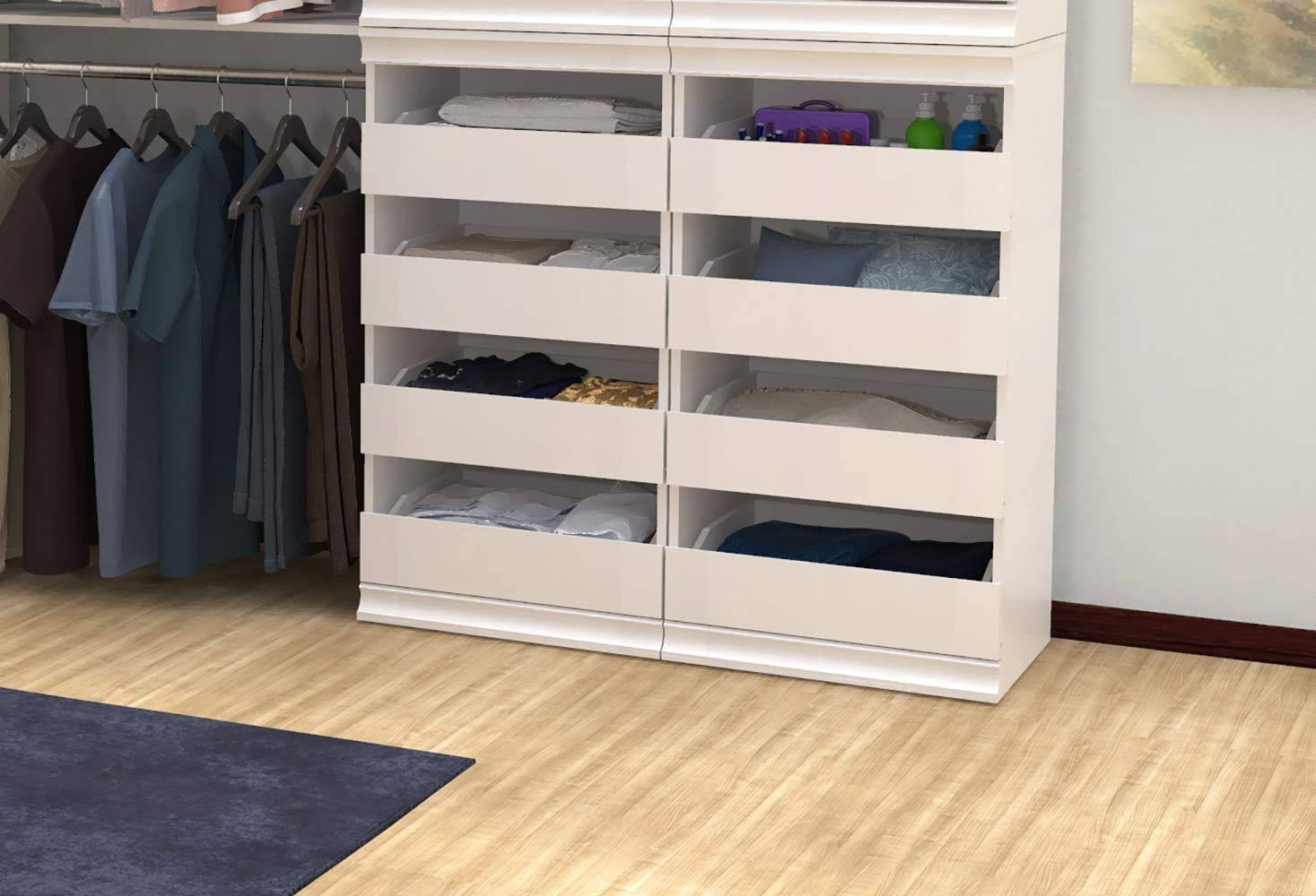 ClosetMaid 4561 Modular Closet Storage Stackable Unit with 4-Drawers White