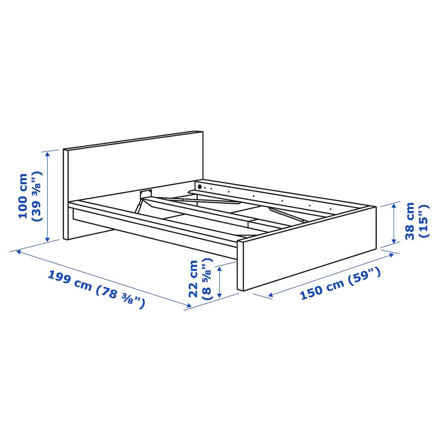 IKEA - Malm Bed Frame, High, White, Full