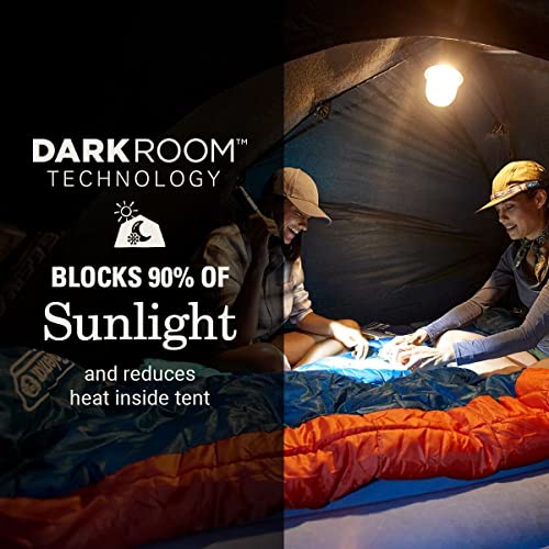 Coleman Skydome Camping Tent with Dark Room Technology and Screened Porch, Weatherproof 4/6 Person Tent Blocks 90% of Sunlight, Sets Up in 5 Minutes, and includes Extra Storage/Sleeping Place