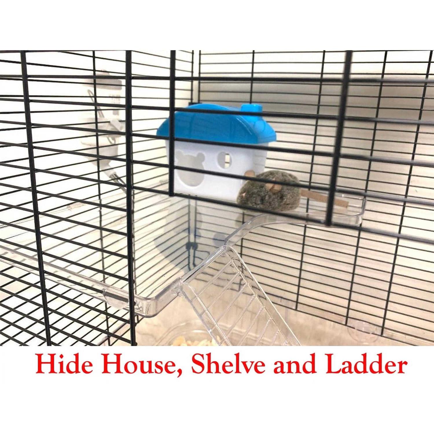 Mcage Large 3-Story Acrylic Clear Hamster Palace Habitat Home House Cage for Guinea Pig Rodent Gerbil Rat Mice Mouse - Pet Supplies online store
