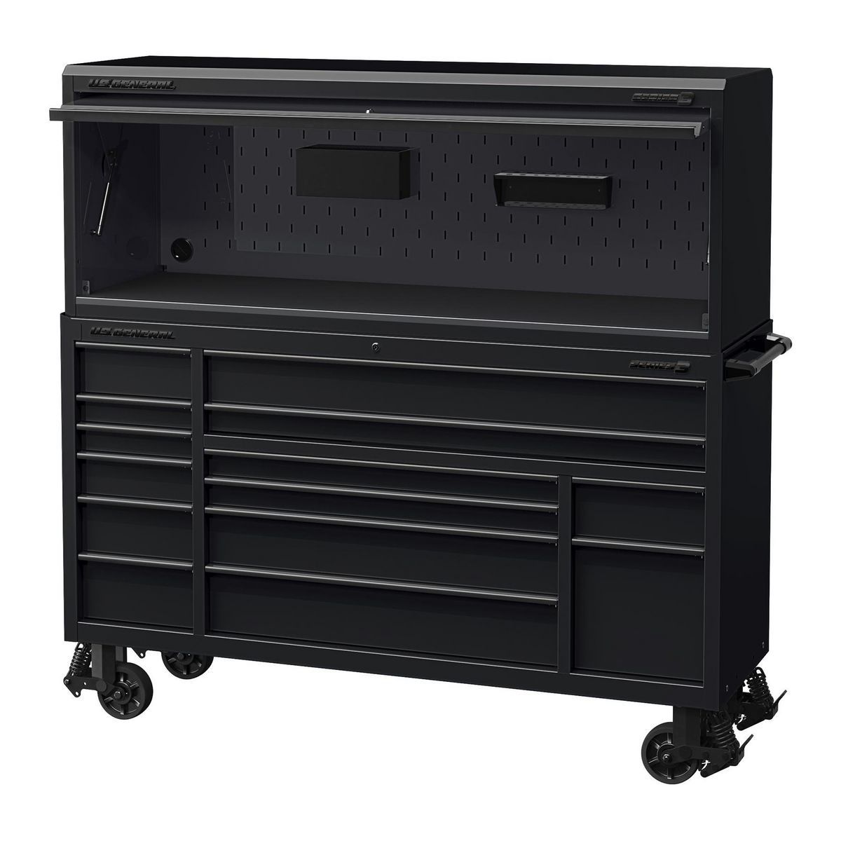 U.S. GENERAL 72 in. x 22 in. Triple-Bank Roll Cab, Series 3, Slate Gray