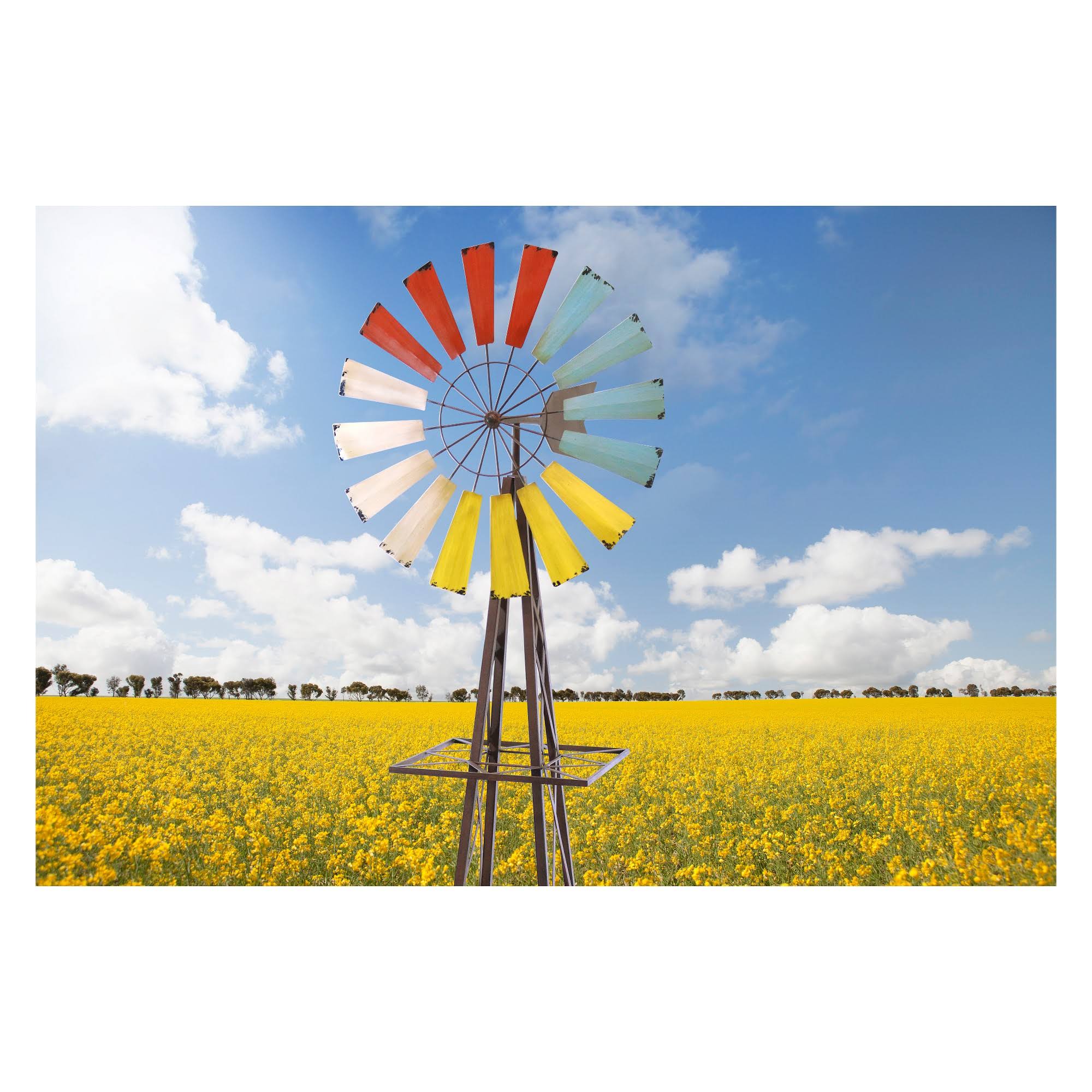 Alpine Metal Windmill Garden Stand