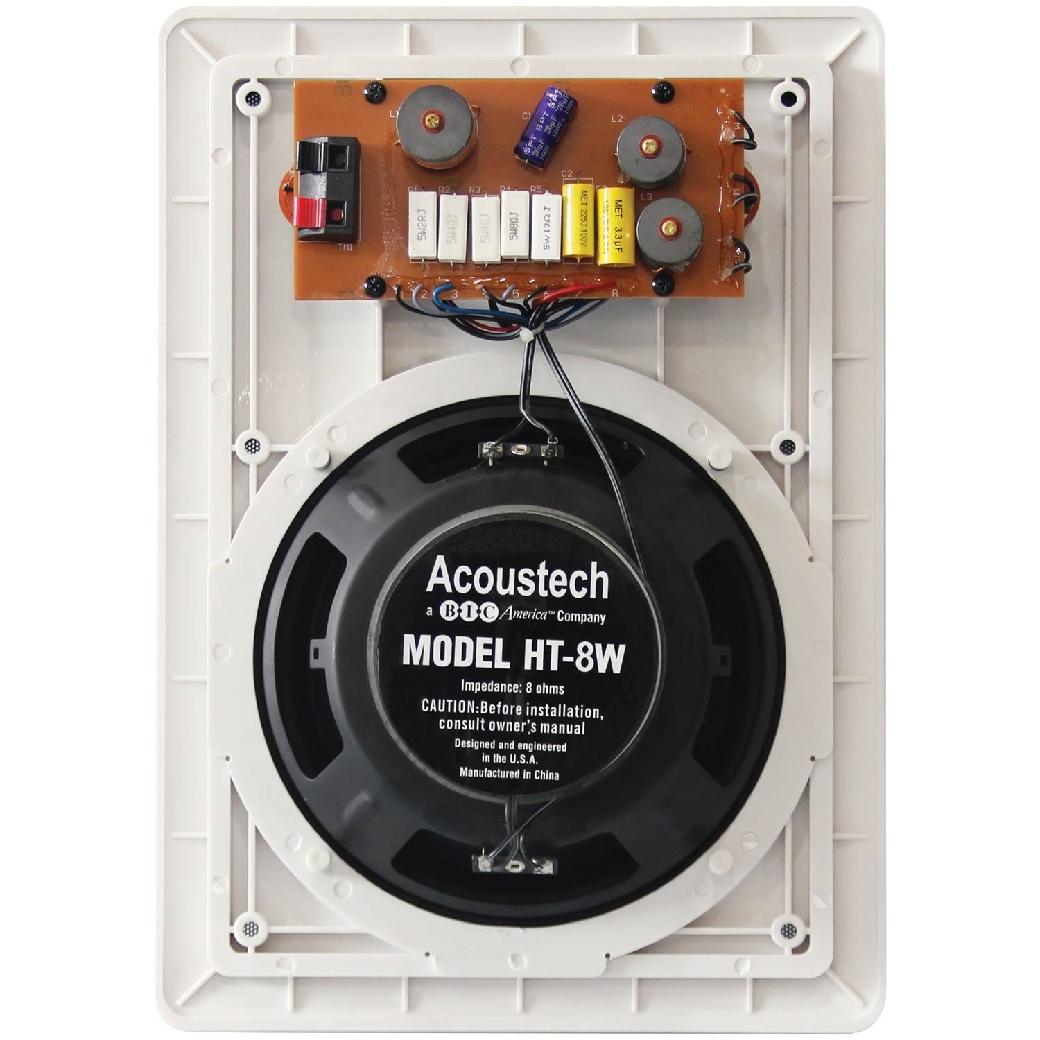 Bic America HT8W 8x22 3-Way Acoustech Series In-Wall Speakers