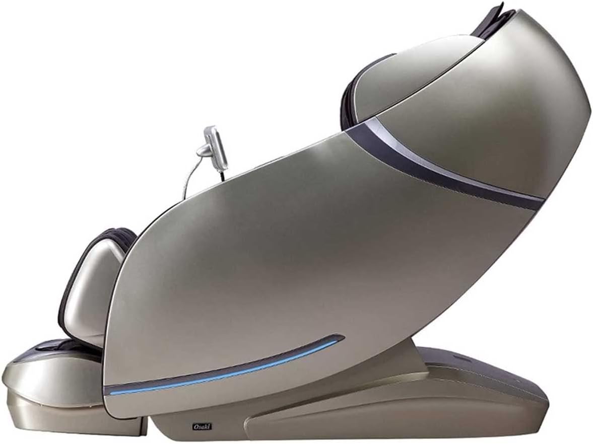 Osaki OS-Pro First Class | Black & Beige | 3D L-Track Full Body Massage Chair | Zero Gravity | Full Air Compression | Lumbar Heating | Extending Foot Rest | Calf Kneading | Bluetooth | Space Saving