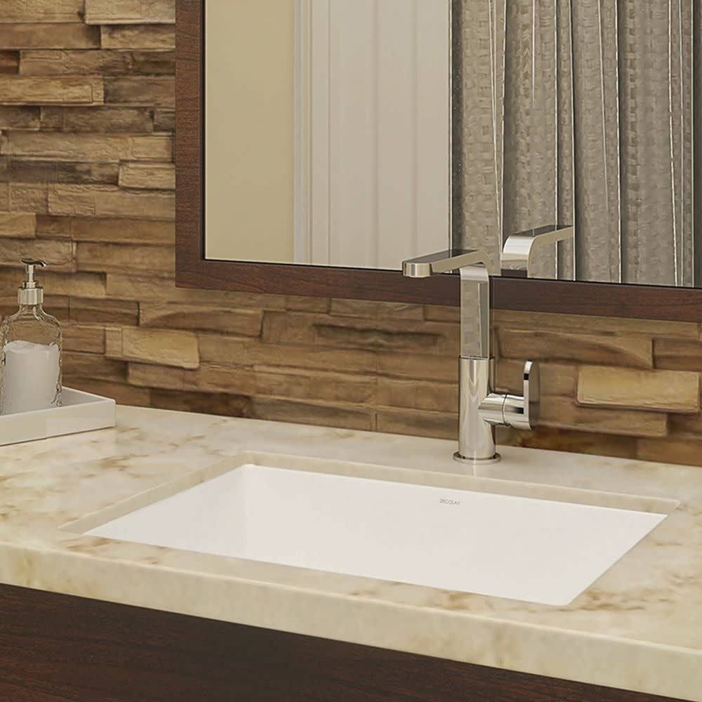 Decolav 1482-CWH Classically Redefined Rectangular Undermount Bathroom Sink White
