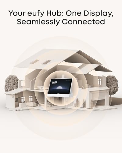 eufy Security eufy Smart Display E10, Smart Home Hub, 8" Control Panel, Compatible Devices, Four Views on One Screen, Instant Door Alerts, Daily Event Reports, One Tap Control