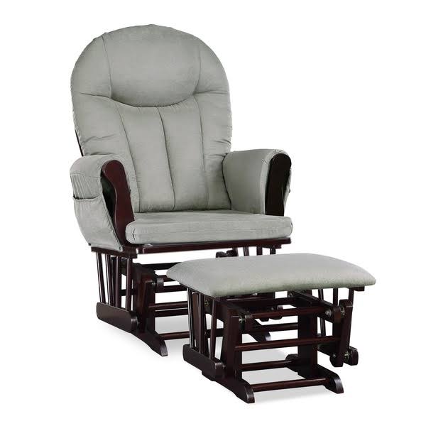 Baby Relax Huntington Wooden Glider and Ottoman, Gray