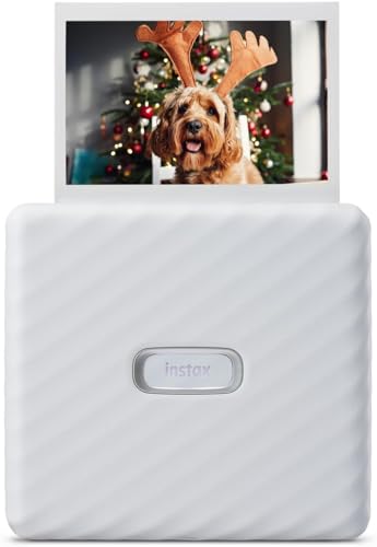 Fujifilm Instant Mini Link 2 Smartphone Printer + Fuji Instant Mini Film (40 Sheets) - BluebirdSales Carrying Case and Microfiber Cleaning Cloth, Instant Mini Link Printer Bundle (Ash White)