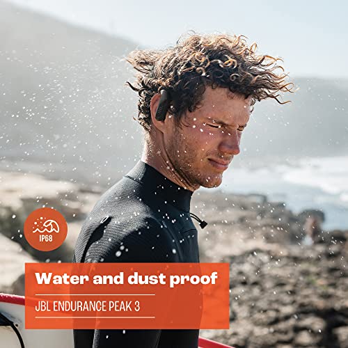 JBL Endurance Peak 3 - Dust and Water Proof (IP68) True Wireless Active Earbuds, Pure Bass Sound, Up to 50 Total Hours of Playback with Speed Charge, Ambient Aware & Talk Thru (White)