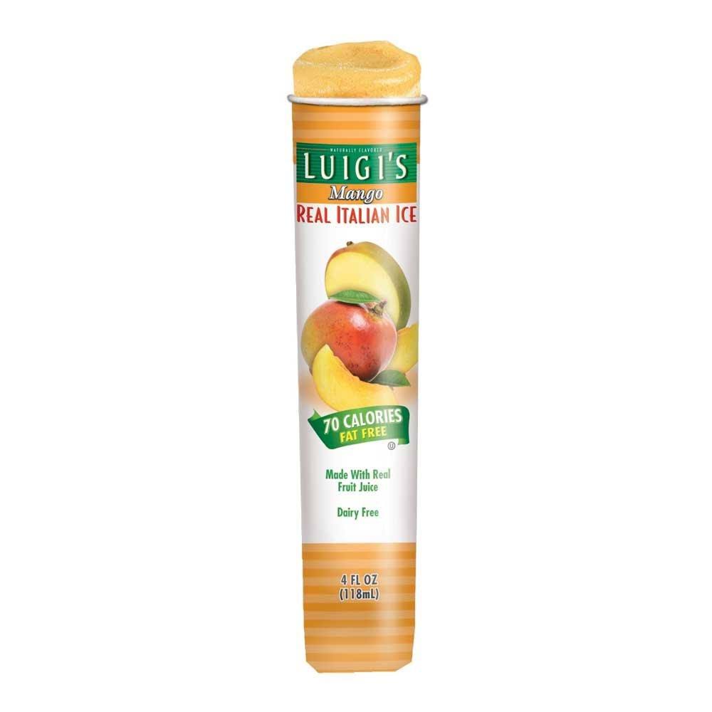 Luigis Real Italian Ice Mango Squeeze TUBE, 4 Ounce - 24 per CASE.