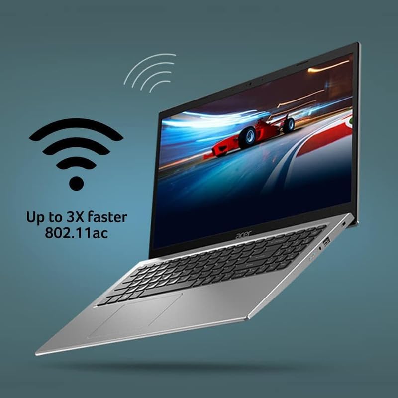 Acer Aspire 1 Slim 2024 Newest Laptop, 15.6'' Full HD Display, 8GB RAM, 128GB eMMC, Dual-Core Intel Celeron N4500, UHD Graphics, RJ45, WiFi, Webcam, 1-Year Microsoft 365, Windows 11S +MarxsolAccessory