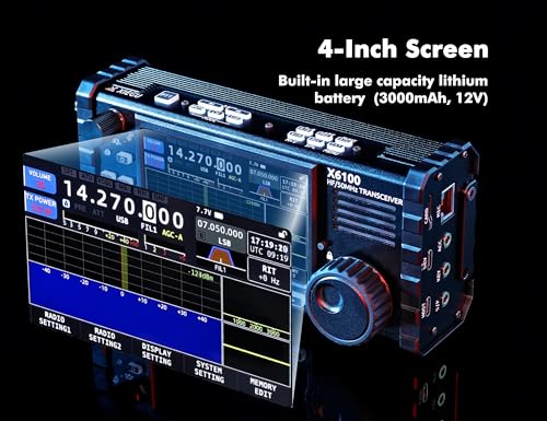 Xiegu X6100 HF Transceiver SDR HF/50MHz Full Mode Built-in Battery and Auto Antenna Tuner