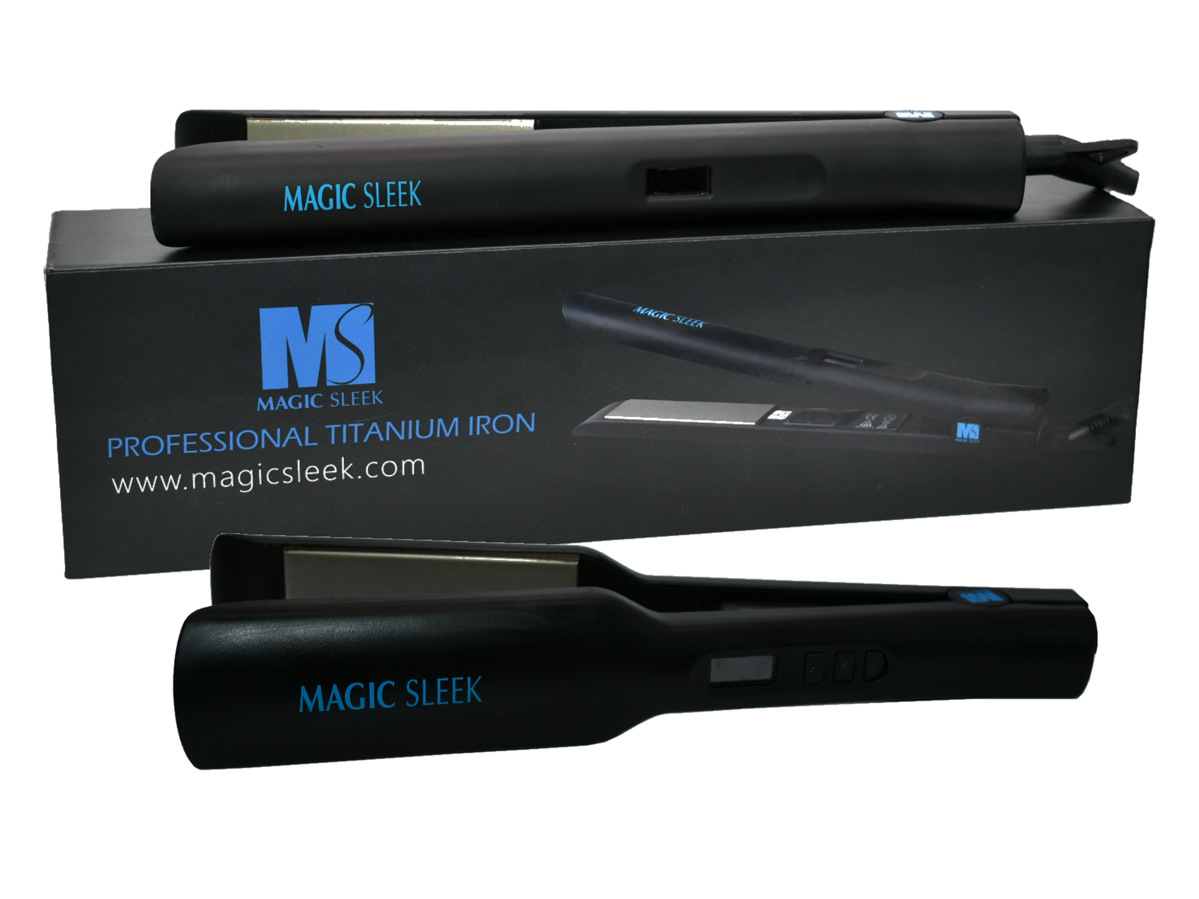 Magic Sleek Professional Titanium Flat Iron | Hair Straightener |  1.75 Inch