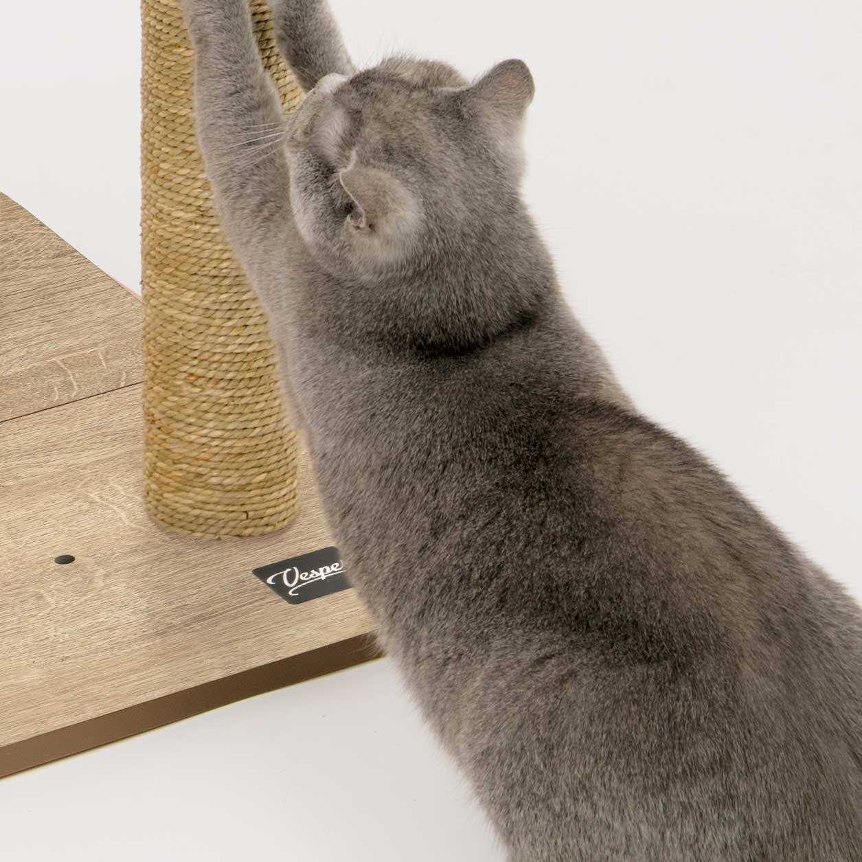 Vesper Cat Tree High Base Oak - Pet Supplies online store