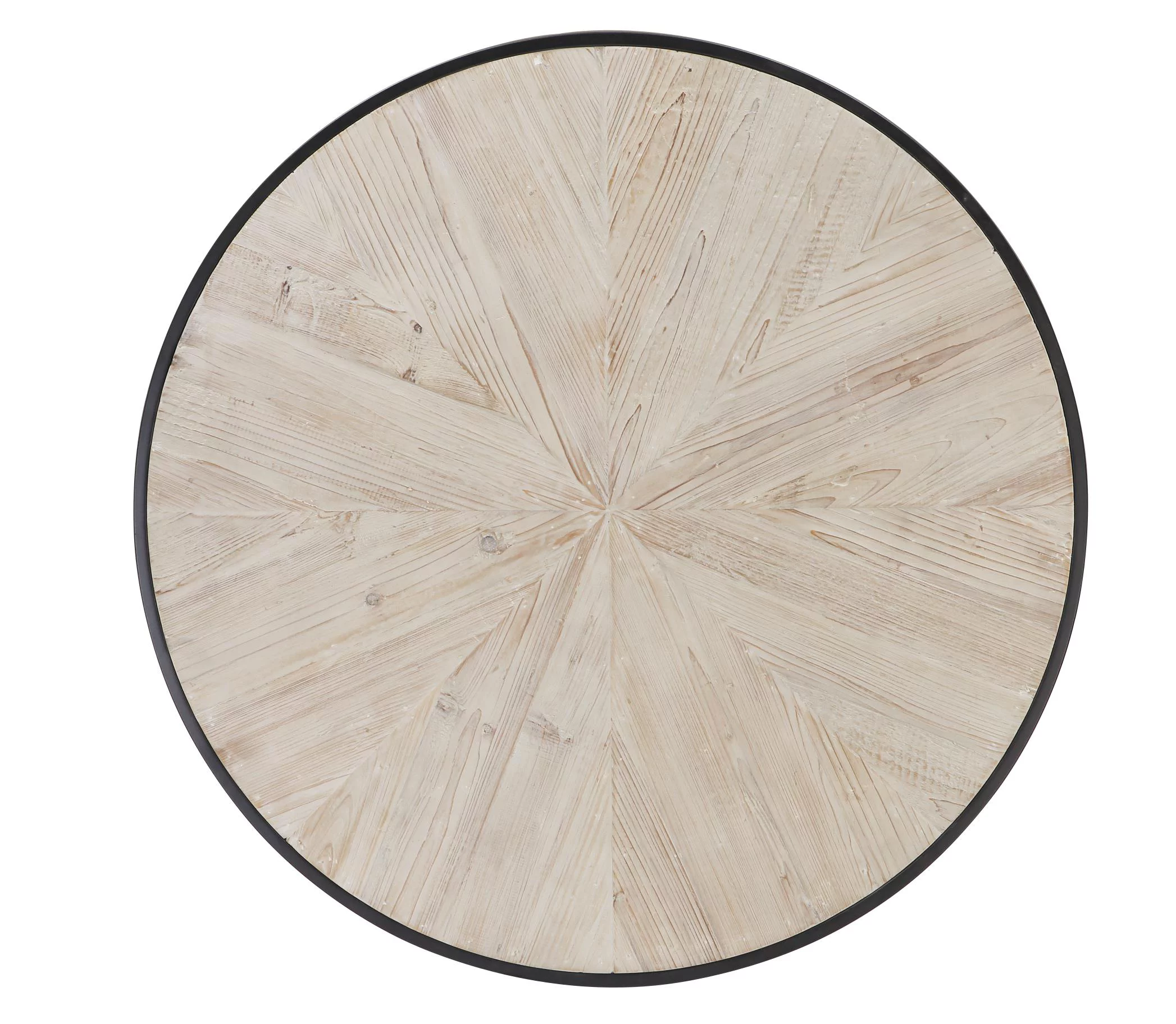 Boraam Olivia Black Finish Round Coffee Table with 4 Nesting Stools