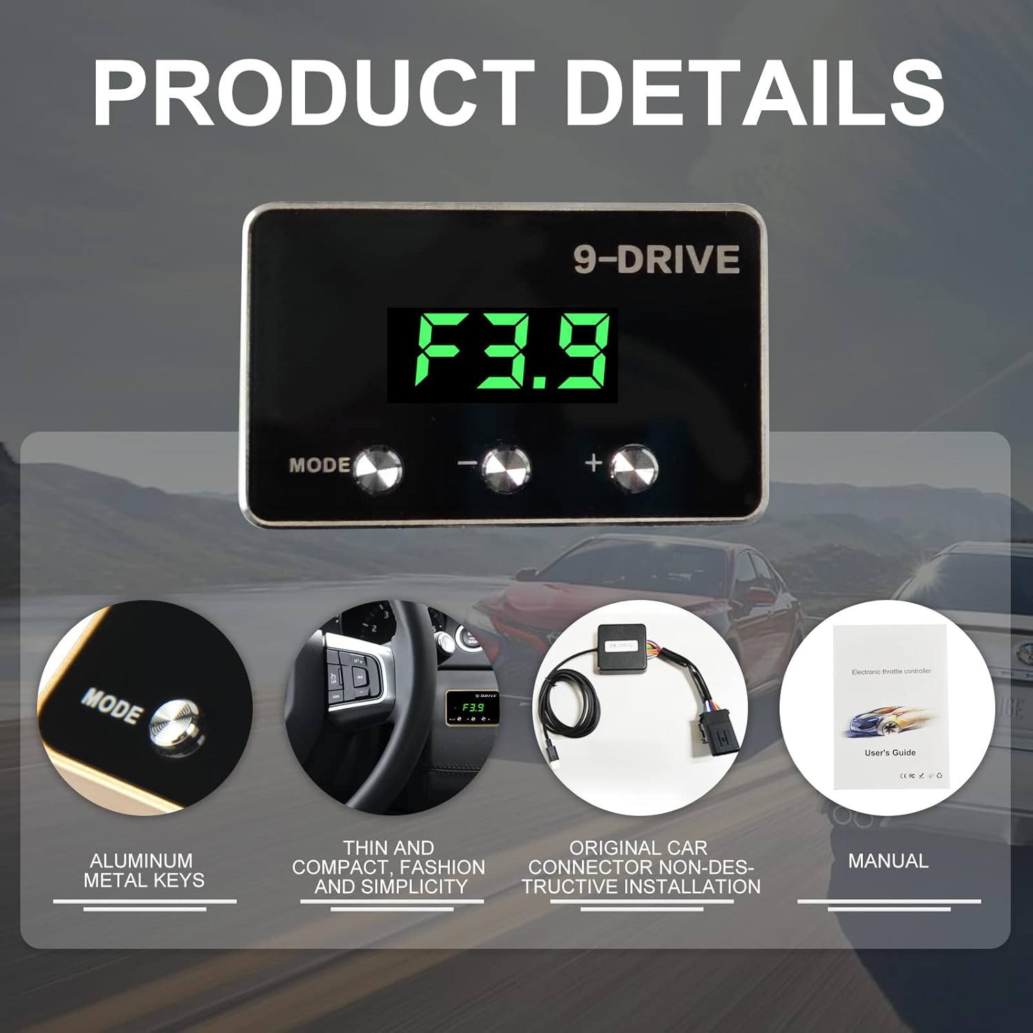 Car Throttle Response Controller 9 Drive Modes Racing Accelerator Potent Booster Tuning Parts Accessory for TOYOTA Pack of 2