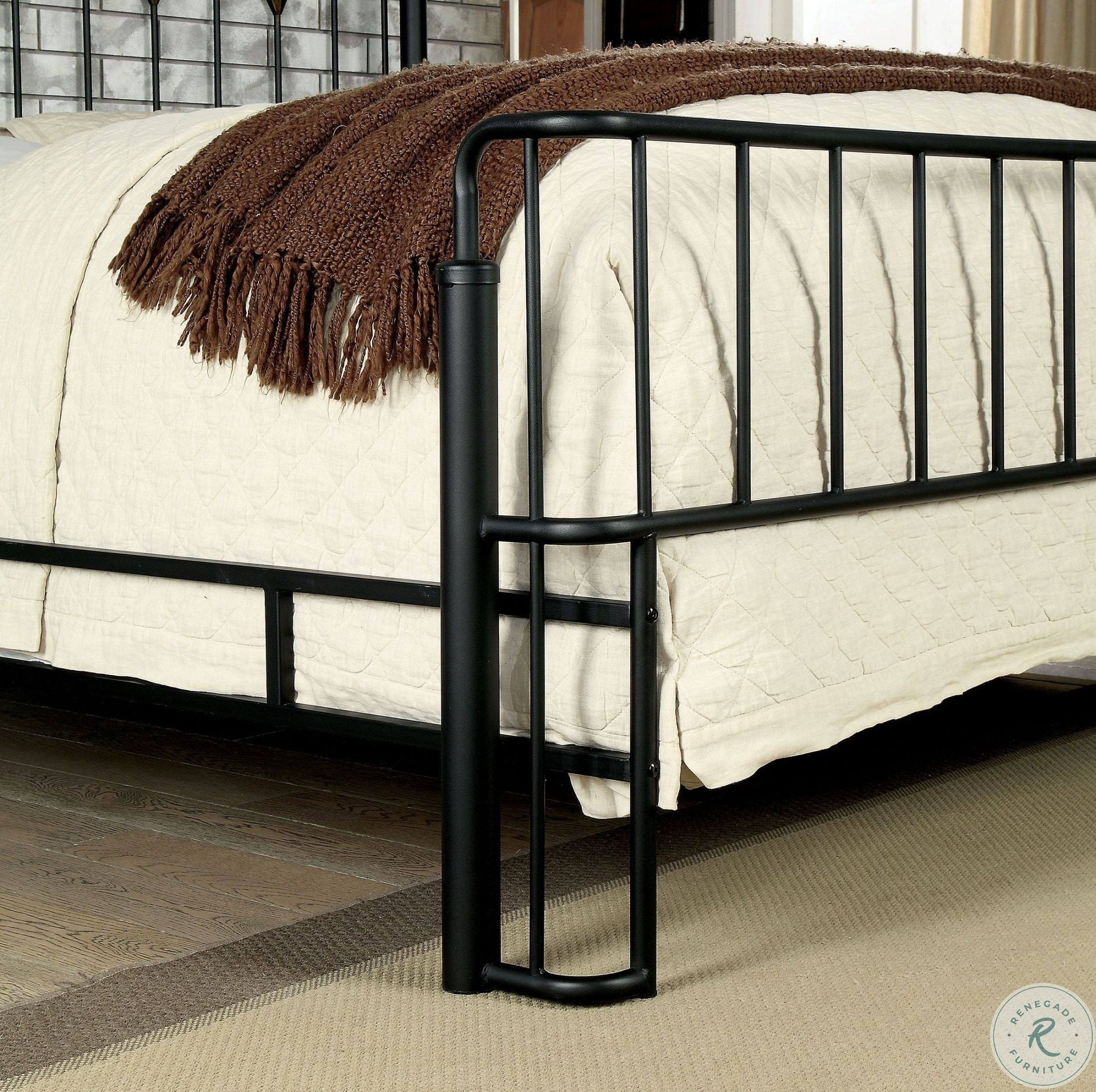 Furniture of America Charla Black Queen Panel Bed CM7716Q
