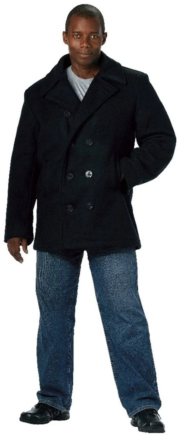 Rothco US Navy Type Pea Coat - Black - 2XL