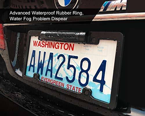 Calmoor License Plate Wireless Backup Camera with Night Vision IP69K Waterproof