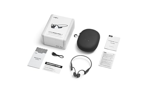SHOKZ New OpenRun Pro 2 - Open-Ear, Bone Conduction Sport Headphones - with Reflective Strip - Sweat Resistant, Workout Headphones - Secure, Wireless, Comfortable Fit-Deep Bass and Smart Mic App