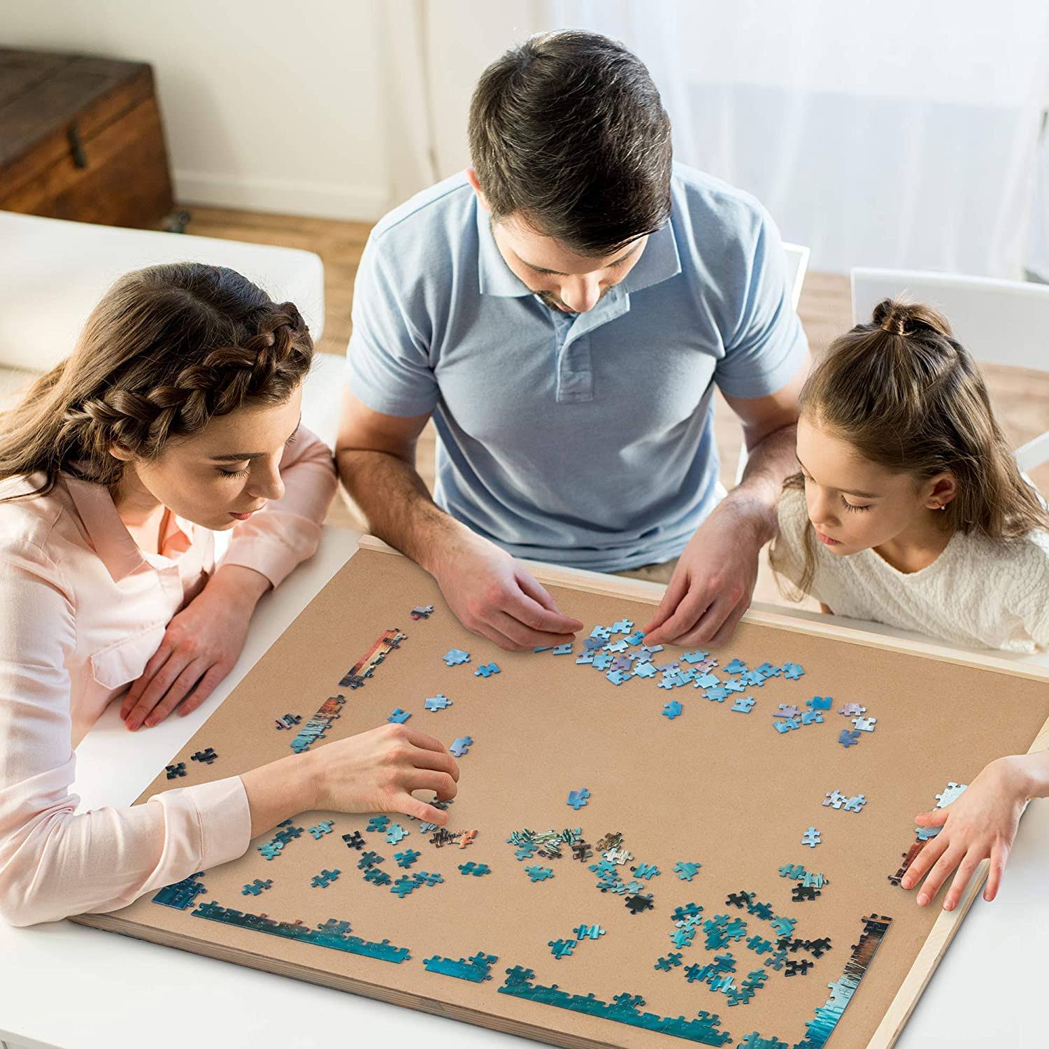 Skymall 1000 Piece Puzzle Board | Premium Wooden Jigsaw Puzzle Table with 4 Magnetic Removable Storage u0026 Sorting Drawers | 2