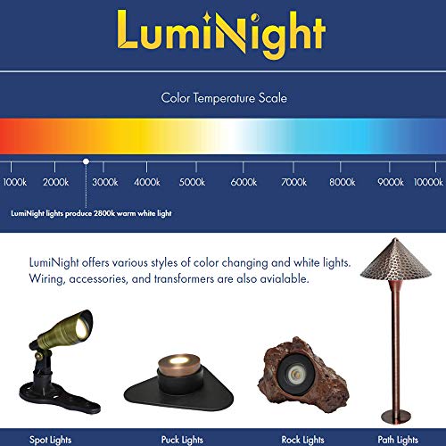 HALF OFF PONDS LumiNight Pond and Landscape Lighting - (3) 3-Watt LED White Light Kit for Floating Fountains w/ 100' QD Cord