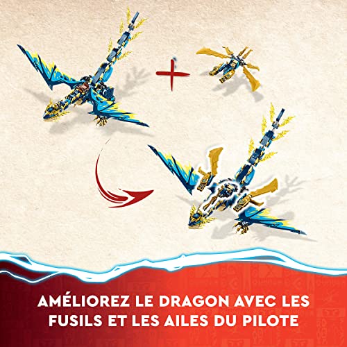 LEGO 71796 Ninjago The Elemental Dragon Against Empress' Robot Large Construction Toy for Christmas, with Figures and 6 Ninja Minifigures, Collectible Set, Kids Gift