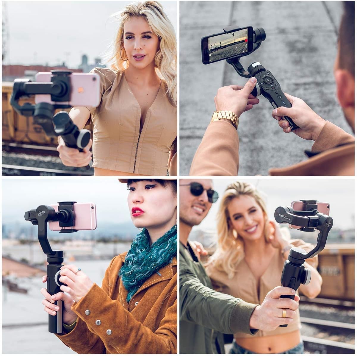 Zhiyun Smooth 4 [Official] Handheld Smartphone Gimbal (with Tripod), Black