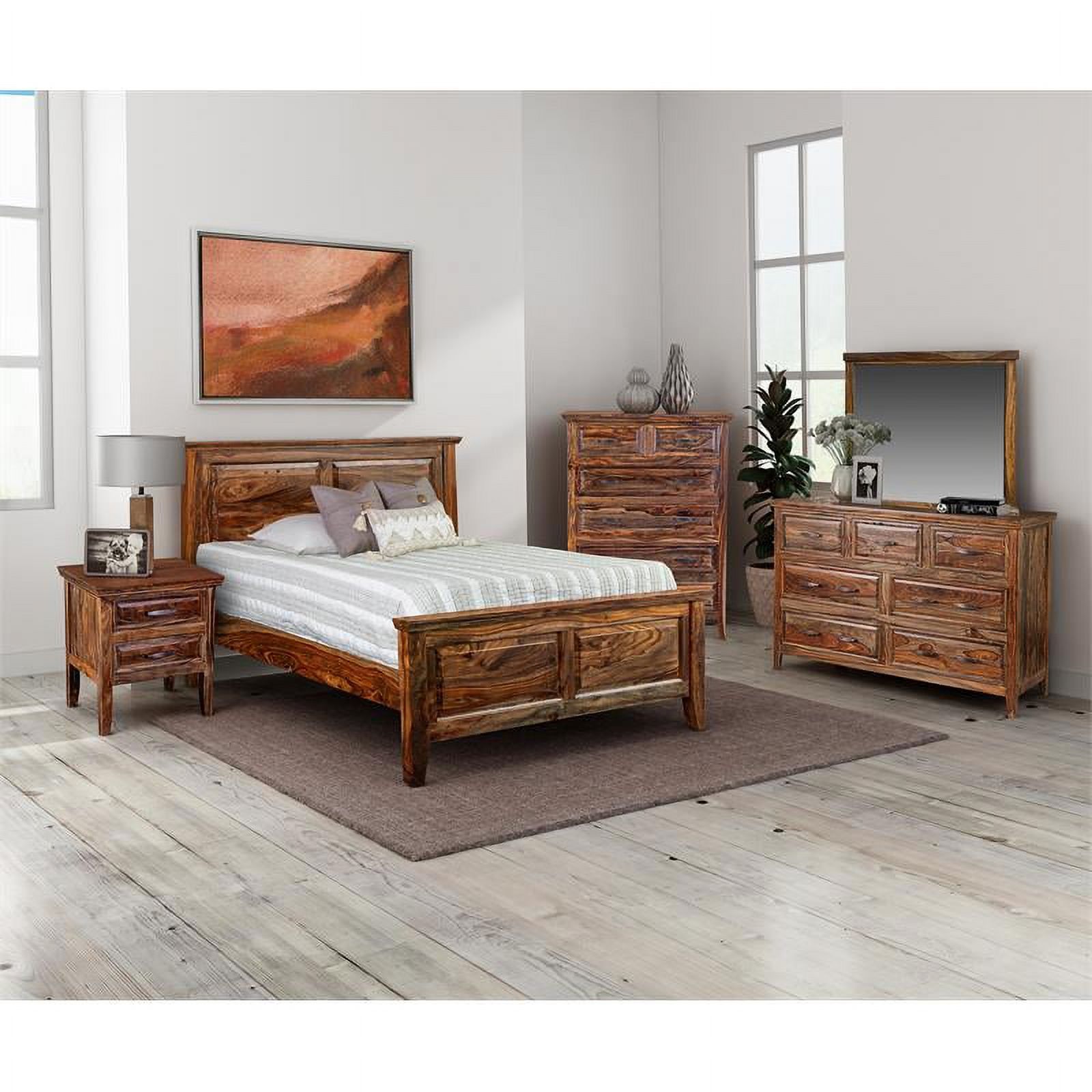 Sonora Solid Sheesham Wood Dresser - Brown