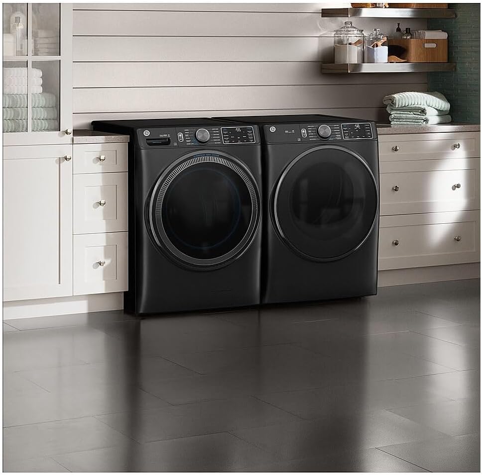 GE 5.0 Cu. Ft. Capacity Diamond Grey Smart Front Load Energy Star Steam Washer with SmartDispense UltraFresh Vent System with OdorBlock