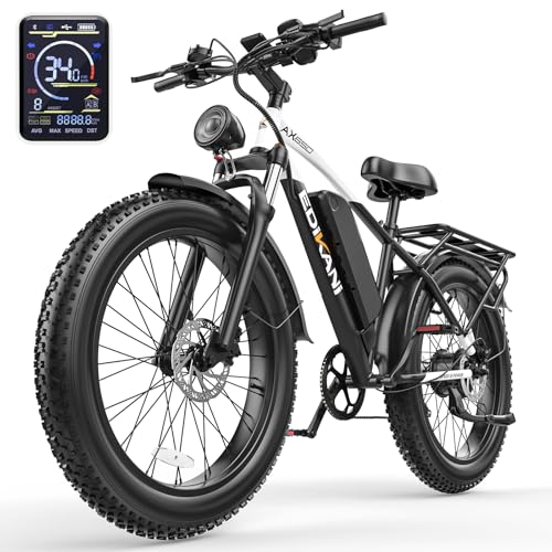 26" Electric Bike for Adults, 90 Miles 34MPH Fast E Bike for Men, Peak 1500W Fat Tire Ebike for Adults Electric with 48V 864WH Removable Battery, ON/Off Road E Bicycle with Brake Light