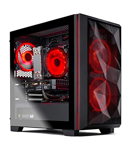SkyTech Archangel 3.0 Gaming Computer PC Desktop - Ryzen 5 3600 6-Core 3.6GHz, RTX 2060 6G, 500GB SSD, 16GB DDR4 3000, RGB Fans, AC WiFi, Windows 10 Home 64-bit, White